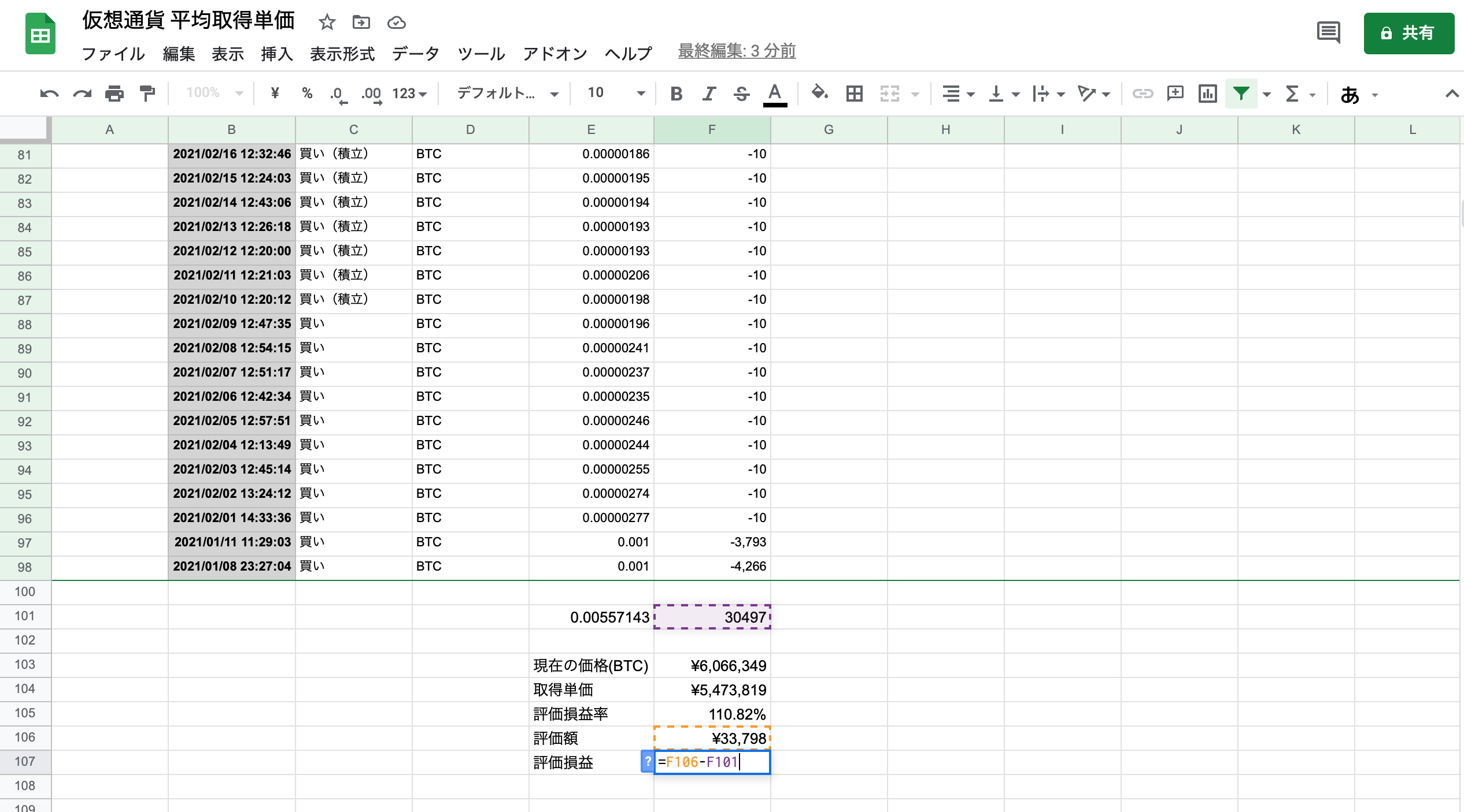 仮想通貨 平均取得単価の計算方法【超わかりやすく】【コインチェック ビットフライヤー】 | 丸の内OL 投資で資産形成