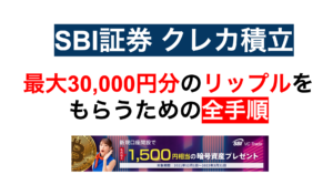 SBI証券 クレカ積立 リップル 30,000円