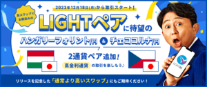 LIGHT FX LIGHTモード ハンガリーフォレント円 チェココルナ円