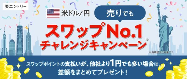 みんなのFX 米ドル 売りスワップキャンペーン